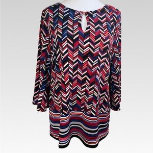 Chico's Multicolor Chevron Blouse